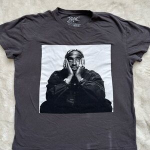 Dark Gray 2Pac Graphic Tee